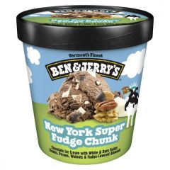 Ben & Jerry's NY Super Fudge Chunk Chocolate Ice Cream Gluten-Free Cage-Free Eggs, 1 Pint