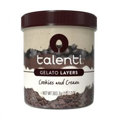 Talenti Gelato Layers Non-GMO Cookies and Cream Frozen Dessert Kosher Milk, 1 Pint