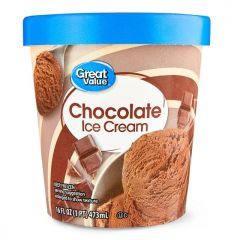 Great Value Chocolate Ice Cream, 16 fl oz