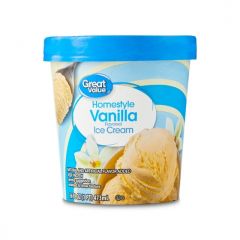 Great Value Homestyle Vanilla Flavored Ice Cream, 16 fl oz