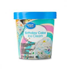 Great Value Birthday Cake Ice Cream, 16 fl oz