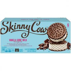 Skinny Cow Vanilla Gone Wild Ice Cream Sandwich, 6 Count, 1 Pack, 24 oz