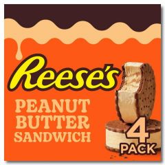 Reese's Peanut Butter Crunchy Frozen Dairy Dessert Sandwich Kosher Milk, 4 oz 4 Count