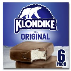 Klondike The Original Vanilla Crunchy Frozen Dairy Dessert Bars Kosher, 6 Count