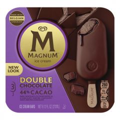 Magnum Double Chocolate Creamy Ice Cream Bars Kosher Milk, 3 Count