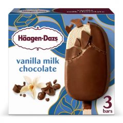 Haagen-Dazs, Vanilla Milk Chocolate Ice Cream, 3 count (Frozen)