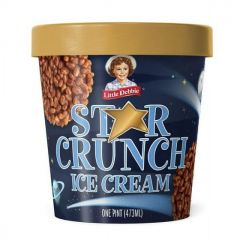 Little Debbie Star Crunch Caramel Ice Cream with Fudge and Choco Crispies Pint, 16 oz