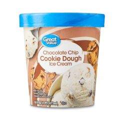 Great Value Chocolate Chip Cookie Dough Ice Cream, 16 fl oz