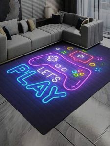 1pc Gamepad Pattern Floor Carpet, Modern Polyester Non-slip Rug For Home