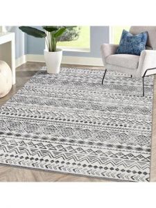 Area Rug for Living Room Low Profile Boho Rug Indoor Throw Carpet Indoor Machine Washable Rug for Bedroom Living Room Home Decor