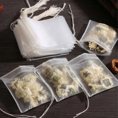 100pcs Disposable Tea Bag, Non Woven Transparent Tea Bag, Empty Tea Bag, Spice Filter Bag, Teaware