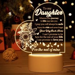 A Unique and Meaningful Gift for Your Daughter - Engraved Acrylic Night Light from Mom & Dad