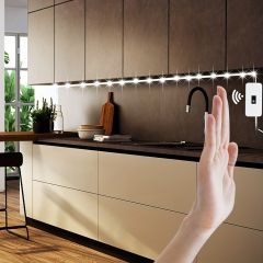 Set, Motion Sensor Cabinet Strip Lights, DC 5V USB LED Strip Lights For Wardrobe Stair Pantry Under Cabinet Cupboard Bed Locker Kitchen