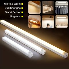 1pc LED Motion Sensor Wireless Cabinet Light, Cabinet Under Counter Light, Indoor Cabinet Light, Wardrobe Light, Wardrobe, Cabinet Light