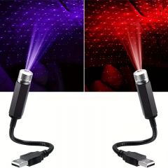1pc Galaxy LED Car Roof Star Projector - Ambient Atmosphere Lights for Interior Decoration and USB Plug