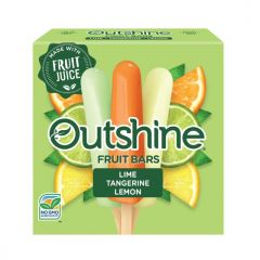 Outshine Lime Tangerine and Lemon Fruit Ice Bars Variety Pack, 12ct