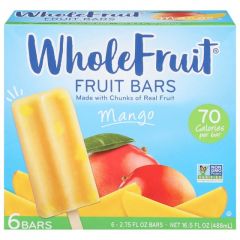 Whole Fruit Mango Fruit Bars, 16.5 oz, 6 Count (Frozen)
