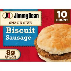 Jimmy Dean Sausage Biscuit Snack Size Sandwiches, 17 oz, 10 Ct (Frozen)