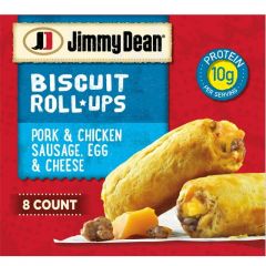 Jimmy Dean Sausage, Egg & Cheese Biscuit Rollups, 12.8 oz, 8 Count (Frozen)