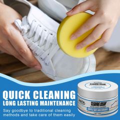 100ml Premium White Shoe Cleaner - Gentle Cleansing Cream for All Leather Types