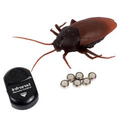 EBOYU RC Cockroach Remote Control Car Vehicle Animal Toys Electronic Realistic Fake Big Insect Bug Glowing Eyes Kids Gift