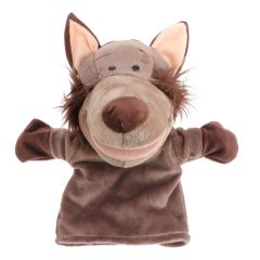 Role-play Plush Wolf Hand Puppets Adorable Stuffed Animal Toy for Storytelling