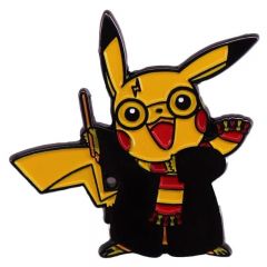 Pokemon Pikachu Badges Enamel Brooches Backpack Lapel Pins Fashion Jewelry Accessories Cute Anime Movie Enamel Pin Magic Brooch
