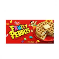 Bob Evans Fruity Pebbles Frozen Waffles Box, 8.3 oz , 6 Count