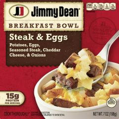 Jimmy Dean Steak & Eggs Breakfast Bowl, 7 oz (Frozen)