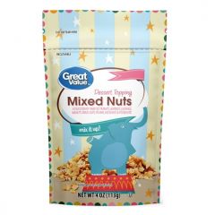 Great Value Mixed Nuts Dessert Topping, 4 oz