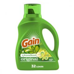 Gain + Aroma Boost Liquid Laundry Detergent, Original Scent, 32 Loads, 46 fl oz, HE Compatible
