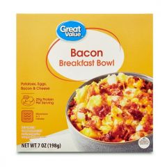 Great Value Bacon Breakfast Bowl, 7 oz (Frozen)