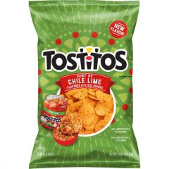 Tostitos Tortilla Snack Chips Hint of Chile Lime Flavor, 11 oz Single Bag