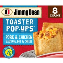 Jimmy Dean, Sausage, Egg & Cheese, Toaster PopUps, 18.4 oz, 8 Count (Frozen)