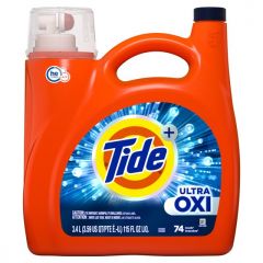 Tide Ultra Oxi Liquid Laundry Detergent, 74 Loads, 115 fl oz, HE Compatible