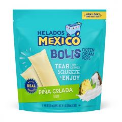 Helados Mexico Pina Colada Bolis Frozen Cream Pops In A Tube, Gluten-Free, 24 oz, 6 Count