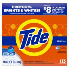 Tide Original 113 Loads, Powder Laundry Detergent, 143 oz