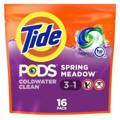 Tide Pods Laundry Detergent Soap Packs, Spring Meadow, 16 Ct