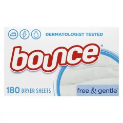 SAME DAY DELIVERY - Bounce Free & Gentle Dryer Sheets, 180 Ct, Unscented