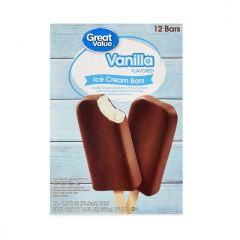 Great Value Reduced Fat Vanilla Ice Cream Bars, 30 fl oz, 12 Pack