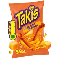 Takis Intense Nacho 9.9 oz Sharing Size Bag, Cheese Rolled Tortilla Chips