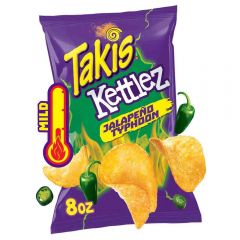 Takis Jalapeno Typhoon Kettlez 8 oz Sharing Size Bag, Jalapeno Kettle-Cooked Potato Chips