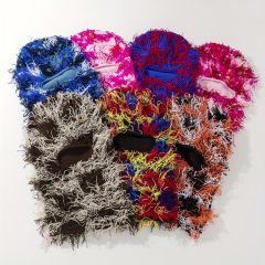 Hip Hop Tassel Balaclava Full Cover Ski Mask Trend Knitted Camouflage Headgear Unisex Y2K Knit Hat Face Mask For Women Men