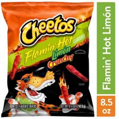 Cheetos, Crunchy Flamin' Hot Limon, Cheese Flavored Snacks, 8.5 oz Bag (Packaging may vary)