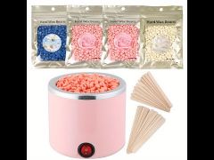 Waxing Hair Removal Set, 200cc Wax Warmer 4 Packs Of Hair Removal Wax Beans 20 Waxing Wooden Sticks ，Suitable For Women To Wax At Home 110V Voltage Use