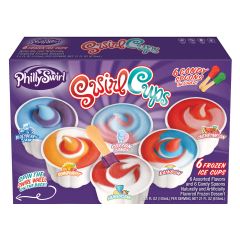 PhillySwirl Assorted Flavors Swirl Cups with Candy Spoonz, 19.8 oz, 6 Count (Frozen)