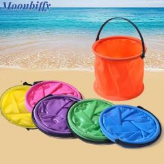 Beach Sand toys Play Bucket Toy Folding Collapsible Bucket Gardening Tool Outdoor Pool Play Tool Toy Kids Summer Water Fun
