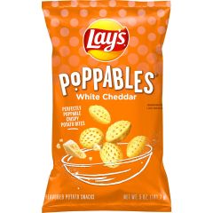 Lay's Poppables White Cheddar Flavored Potato Snacks, 5 oz Bag
